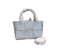 SHBHWS Sac à main en cuir souple tissé de grande capacité, version tendance, sac bandoulière for femme Pour Femmes(Blue)
