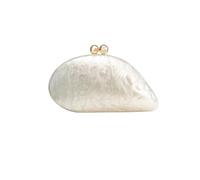 SHBHWS Sac à main tendance et personnalisé for femme, sac bandoulière simple, joli couleur ivoire perle Pour un Mariage Ou Un Dîner(C- 84white1)