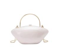 SHBHWS Sac à main tendance et personnalisé for femme, sac bandoulière simple, joli couleur ivoire perle Pour un Mariage Ou Un Dîner(C-87 bai)