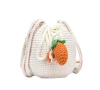 SHBHWS Sac bandoulière fait main en laine tricotée avec des fleurs, petit sac à bandoulière au crochet(Color12)