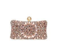 SHBHWS Sac de soirée en métal doré avec perles et strass pailletés, petit sac for femme, cadeau luxe for bal promo, petite amie, diamants Pour le Dîner(CHAMPAGN)