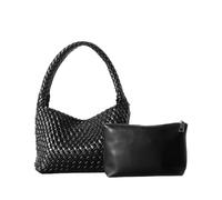 SHBHWS Sacs à main tricotés tendance for femmes et filles, sacs bandoulière de luxe for Pour Femmes(Black)