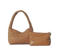 SHBHWS Sacs à main tricotés tendance for femmes et filles, sacs bandoulière de luxe for Pour Femmes(Brown)