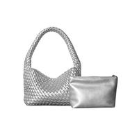 SHBHWS Sacs à main tricotés tendance for femmes et filles, sacs bandoulière de luxe for Pour Femmes(Sliver)