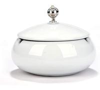 SHCHNA Cendrier Exterieur De Table Jardin Cendrier Cendriers en Céramique Créatifs avec Couvercle Portable Rond Adapté À La Maison(C)