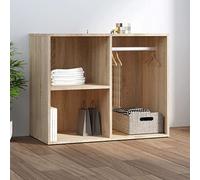 ShCuShan Armoire cosmétique chêne Sonoma 80 x 40 x 65 cm en bois multicouche, buffet multi-usages, meuble en bois pour cuisine, salon, salle à manger