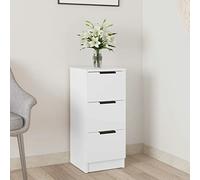 ShCuShan Buffet blanc 30 x 30 x 70 cm en bois multicouche, buffet de cuisine, meuble avec structure en bois, compartiments ouverts et armoires, buffet pour salon, chambre, bureau