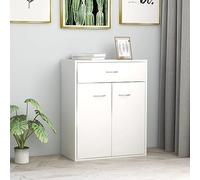 ShCuShan Buffet Blanc 60 x 30 x 75 cm Aggloméré,Meuble Plus Tiroir Secret,Buffet Salon,Commode Chambre