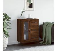 ShCuShan Buffet chêne Marron 69,5x34x90 cm Bois d'ingénierie,Buffet De Cuisine Moderne,Buffet Salon,Meuble Chambre