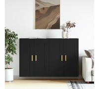 ShCuShan Placards muraux 2 pièces en bois multicouches, armoires murales de cuisine murale, armoire suspendue en bois, armoire murale spacieuse et résistante