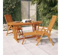 ShCuShan Table de Jardin 160x85x75 cm Bois d'eucalyptus Solide,Table De Jardin en Resine,Table Ronde Jardin Exterieur,Outdoor Dining Table