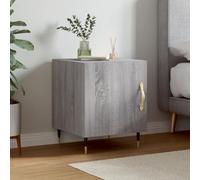 ShCuShan Tables de chevet, tiroirs, table d'appoint, table de chevet, organiseur de rangement pour la maison, la chambre à coucher, table de chevet, gris sonoma, 40 x 40 x 50 cm, bois d'ingénierie