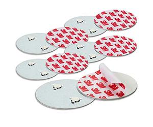 SHD Pastilles adhésives pour détecteurs de fumée, adhésif Autocollant 3M avec Support magnétique pour détecteurs d'incendie, Fixation Facile, Ø 70mm, Montage Rapide, sans perçage, ni vis, Pack x5