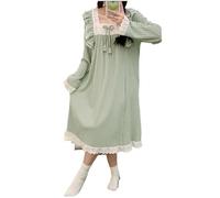 SHDEYAVK, Chemise De Nuit Femme Hiver Chemise de nuit à manches longues for femmes, grande taille 5XL, vêtements de nuit longs, doux et confortables, vêtements de nuit for la maison, printemps et auto