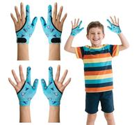 SHDGFB - Lot de 4 gants anti-succion du pouce et de compression pour enfants - Empêche de sucer le pouce et de mordre les doigts - Pour enfants de 5 à 13 ans (requin bleu)