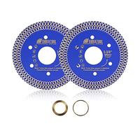 SHDIATOOL Disque à Tronçonner Diamant Dia 85mm avec X Maille Turbo Lame de diamant pour Tuile Marbre Granit Céramique,2PCS