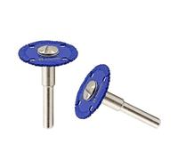 SHDIATOOL Disque de coupe diamantée 30mm,disque de tronçonnage pour métal,lame de scie, disque abrasif pour tubes en acier,barres d'armature, acier d'angle, avec tige ronde de 6mm 2pcs
