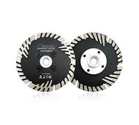 SHDIATOOL Disque Diamant 2Pcs 105mm x M14 Turbo Lame avec Dents de Protection Obliques pour Béton Brique Tuile Granit Marbre Maçonnerie