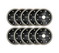 SHDIATOOL Disque Diamant Super Mince 10Pcs 105mm Turbo Lame Diamantée à Tronçonner pour Porcelaine Céramique Tuile Granit