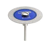 SHDIATOOL Disque diamant verre 50mm, mini-lames diamantées avec axe 3mm pour carrelage, céramique, porcelaine, marbre, granit, pierre reconstituée - Pour perceuses