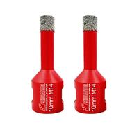SHDIATOOL Forets Diamant 2 Pièces 10mm Trépans pour Carrelage M14 | Meche Gres Ceram 10 mm Scie Cloche pour Porcelaine Céramique Marbre Granit Faience, Perçage à sec pour Meuleuse