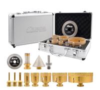 SHDIATOOL Forets diamantés M14 filetés 6/8/10/25/40/50/68/110/50mm Fraises à chanfreiner diamantées/20mm Embouts de doigt/Adaptateur à queue triangulaire/125MM Disque de coupe