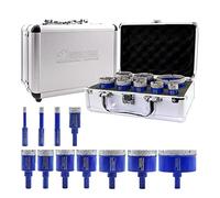 SHDIATOOL Forets diamantés secs Poignée triangulaire 6/8/10/20/25/28/32/35/45/50/65MM brasés sous vide pour le marbre de granit de carreaux de porcelaine