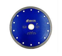 SHDIATOOL Lame de scie diamantée 175MM Turbo Mesh avec roue en diamant et segment X pour céramique dure, porcelaine, carrelage, granit