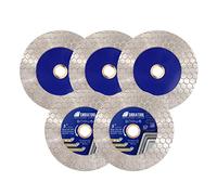 SHDIATOOL Lame de scie diamantée pour carrelage Disque de coupe 125mm Découpage et ponçage de carreaux de porcelaine Granit Marbre Céramique Maçonnerie,5 pièces