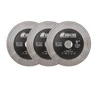 SHDIATOOL Lame de scie diamantée pour carrelage, disque de meulage de coupe 125 mm pour la coupe à sec/humide et le meulage de porcelaine, de carreaux de céramique,3 pièces