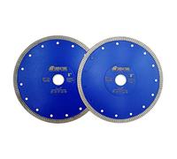 SHDIATOOL Lot de 2 disques à tronçonner diamantés 200 mm x maille Turbo Lame de scie pour carrelage, marbre, céramique, porcelaine