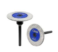 SHDIATOOL Mini-lames de scie diamantées 50mm Disque de coupe avec 6mm Tige pour Marbre Granit Pierre Béton Maçonnerie sur Foreuse 2pcs