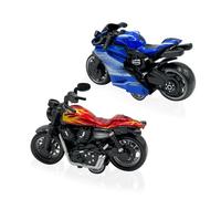 SHDIEHJFMLDH 2 Pièces Moto Modèle Jouet,Tirez Jouet de Moto,Jouet Moto en Alliage,Mini Jouet de Moto,pour Les Tout-Petits, Les GarçOns Et Les Jeux éDucatifs pour Filles, Cadeau De FêTe d'anniversaire