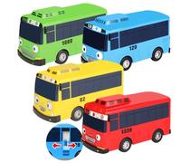 SHDIEHJFMLDH 4 Pièces Mini Voitures Jouets Enfant,Pull Back Voiture, Mini Modèle de Bus Jouet,pour Les Tout-Petits, Les GarçOns Et Les Filles 'Jeu éDucatif, Cadeau De FêTe d'anniversaire