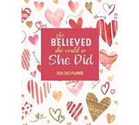 She Believed She Could So She Did: 2020-2022 Planner: Monthly Calendar Schedule Organizer (36 Months) For Next 3 Years 2020-2022 Monthly Planner 8.5 X 11 3 Year Planner Weekly And Monthly