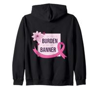 She Carries Burden We Carry The Banner Ruban de Support Rose Sweat à Capuche
