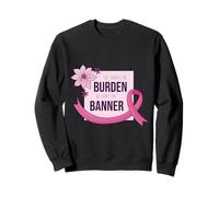 She Carries Burden We Carry The Banner Ruban de Support Rose Sweatshirt