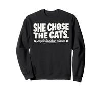 She Chose The Cats Cute Introverti Single Feline Lover Sweatshirt