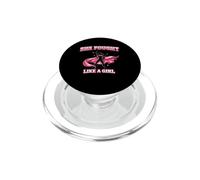 She Fought Chemise Femme Cancer du Sein Ruban Rose PopSockets PopGrip pour MagSafe