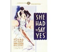 She Had To Say Yes [Dvd] Full Frame, Mono Sound, Amaray Case