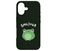 She Her Pronouns Frog Cute LGBT Queer Aesthetic Coque pour iPhone 17