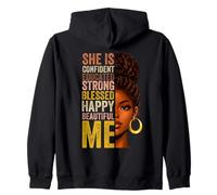 She is Me Beautiful Blessed Afro Melanine Black History Women Sweat à Capuche