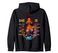 She is Me Beautiful Blessed Afro Melanine Black History Women Sweat à Capuche