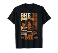 She is Me Beautiful Blessed Afro Melanine Black History Women T-Shirt