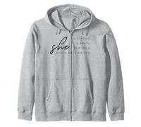 She is Me I am She Is Strong Brave Fierce T-shirt pour femme Sweat à Capuche