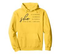She is Me I am She Is Strong Brave Fierce T-shirt pour femme Sweat à Capuche