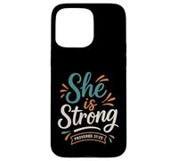 She is Strong Proverbs 31 25 - Verset biblique Vintage chrétien Coque pour iPhone 15 Pro Max