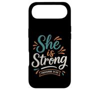 She is Strong Proverbs 31 25 - Verset biblique Vintage chrétien Coque pour iPhone Air
