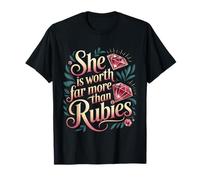 She is Worth Far More Than Rubies Chrétiennes T-Shirt