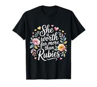 She is Worth Far More Than Rubies Chrétiennes |- T-Shirt